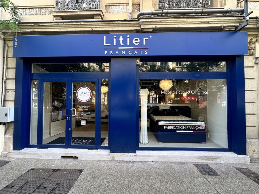 Enseigne de façade — Litier Français, Nice (06) | Posemasignaletique.fr