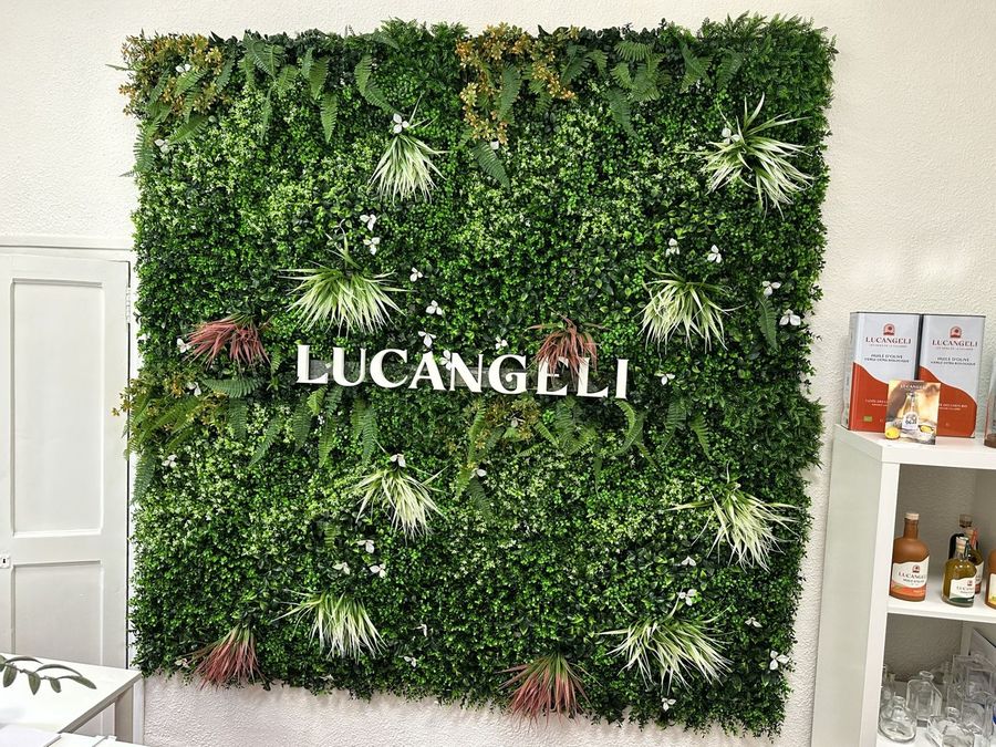 Enseignes & mur végétal — Lucangeli, Saint-Laurent-du-Var